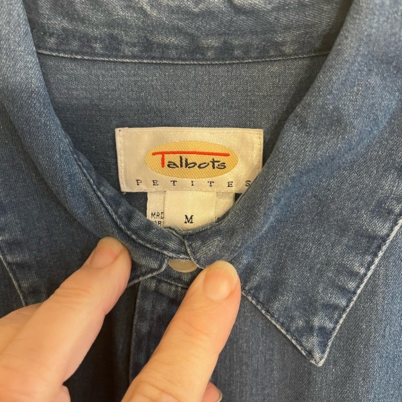 Talbots Long Sleeve Denim Top - Picture 2 of 4